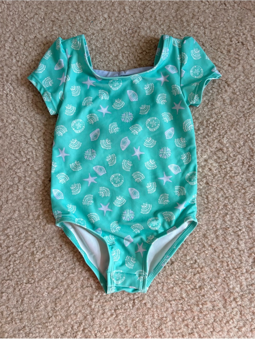 OshKosh B'gosh Aqua Mint Seashell One-Piece Swimsuit